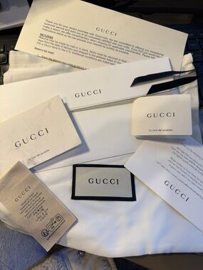Gucci White and Black Branded Packaging Assortment